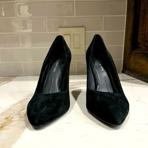 Velvet heels in black size 6.5